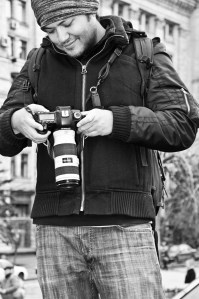 CHECKING THE CAMERA SCREEN (Thanks to Diana for taking this shot!)